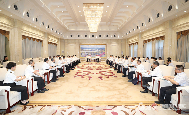 马兴瑞艾尔肯·吐尼亚孜会见海关总署署长俞建华一行